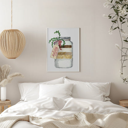 Wandbild Weihnachtsplätzchen im Glas