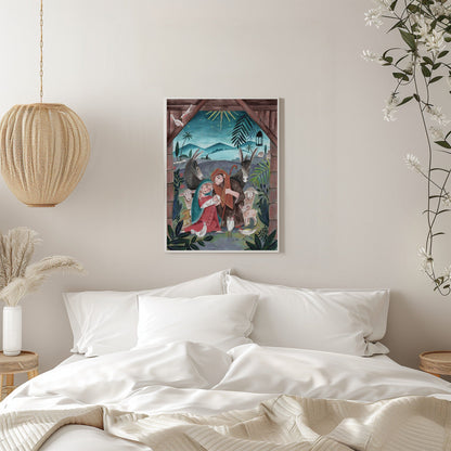 Wandbilder Weihnachten mit Maria und Jesuskind Leinwandbild