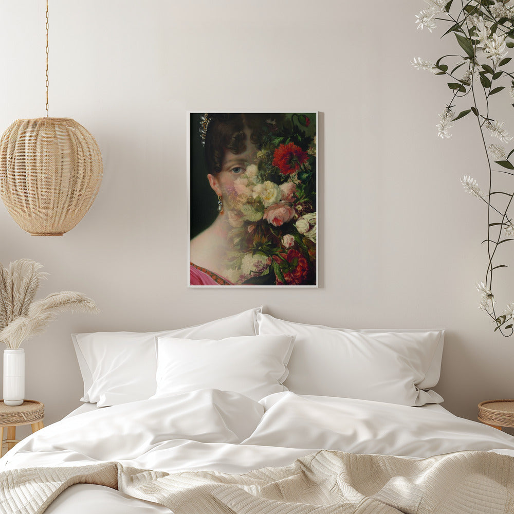Porträt von Hortense de Beauharnais, Königin von Holland, mit Blumenstillleben