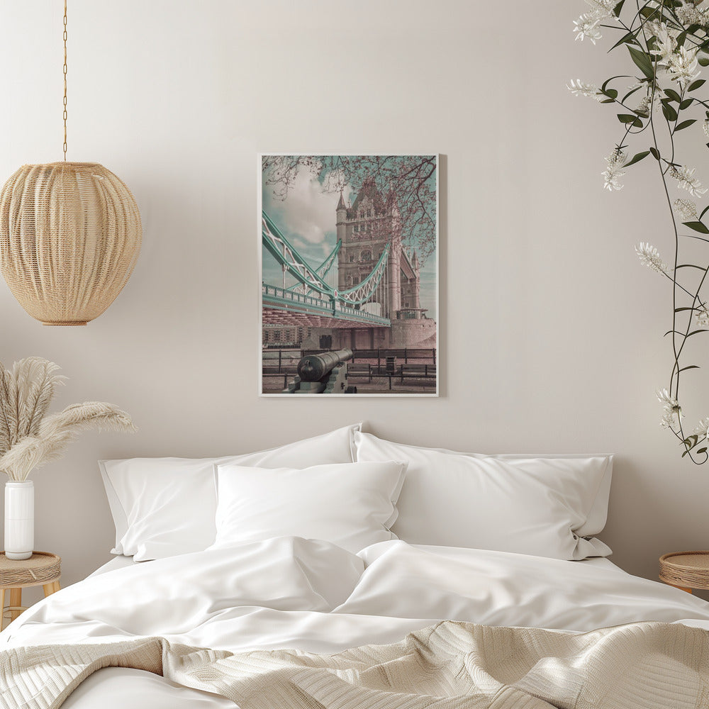 Wandbild LONDON Tower Bridge im Detail | urbaner Vintage-Stil
