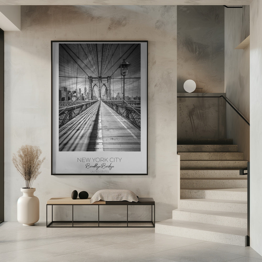 Wandbild NEW YORK CITY Brooklyn Bridge