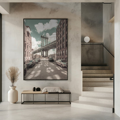 Wandbild NEW YORK CITY Manhattan Bridge | urbaner Vintage-Stil