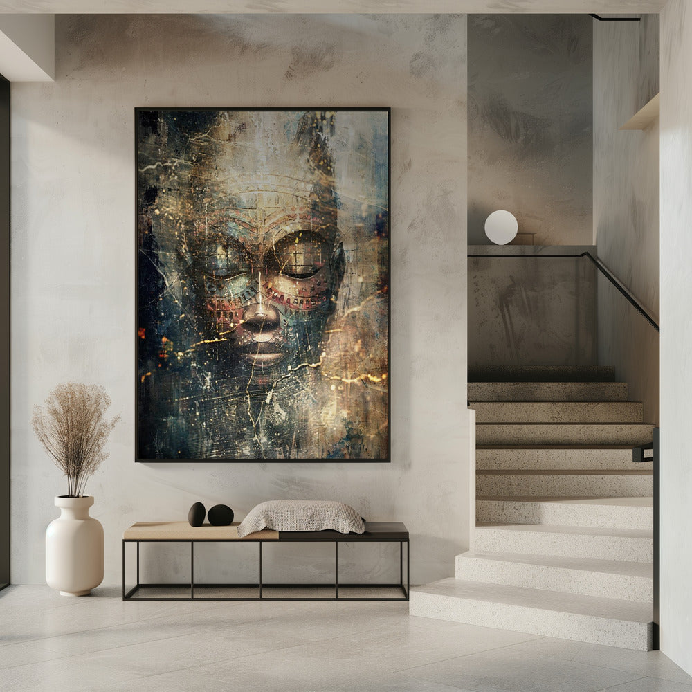 Wandbild Afrikanische Kunst Illustration Wandkunst 111