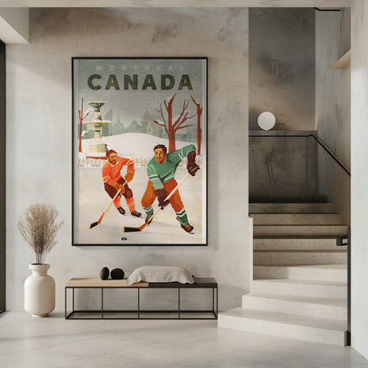 Wandkunst Montreal Kanada Teischhockey-Jungs
