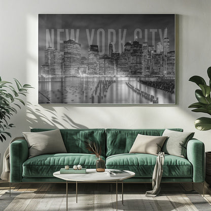 Wandkunst NEW YORK CITY Skyline Monochrom