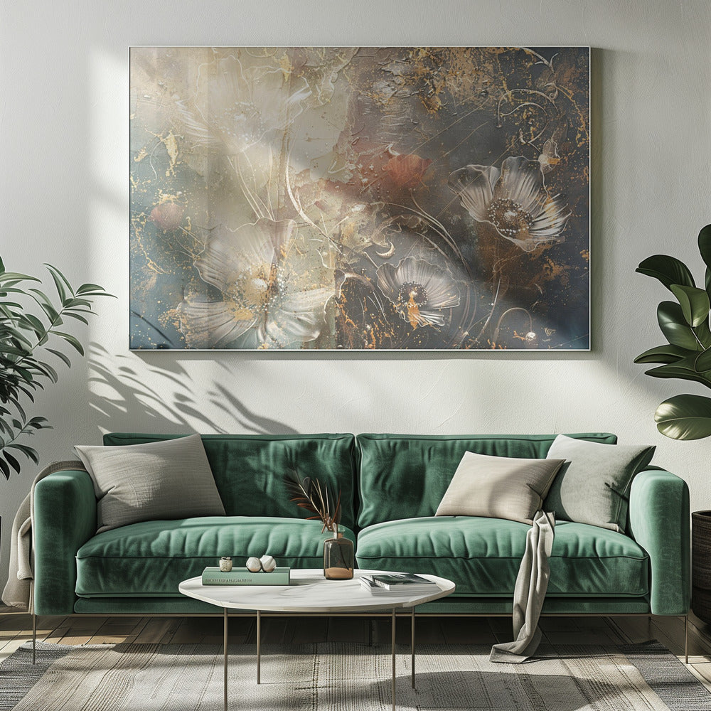 Wandbild Blumen Blumenkunst Illustration Wandkunst 042