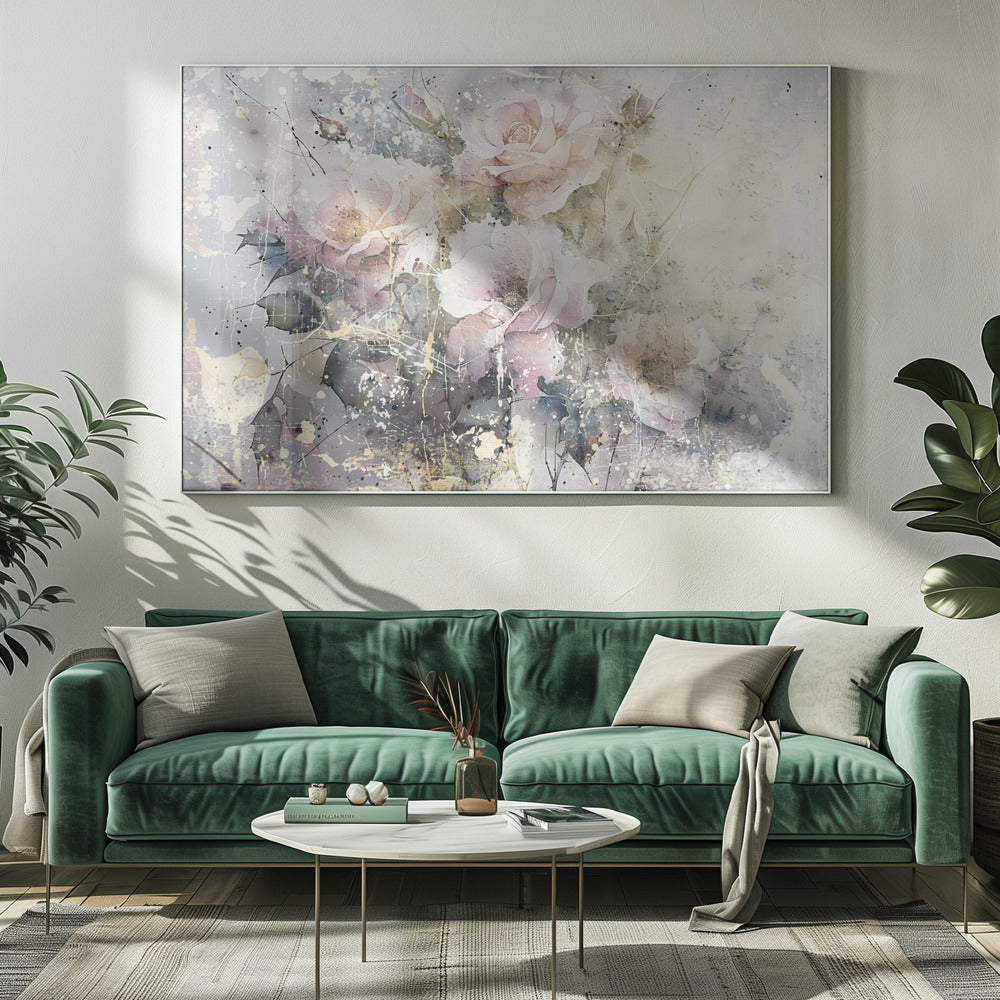 Wandbild Blumen Blumenkunst Illustration Wanddeko 076