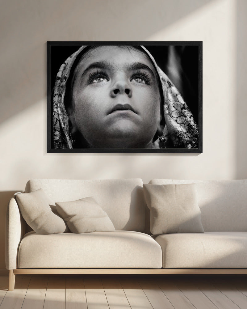 Wandbild Mädchen mit sardischem Traditions-Schleier