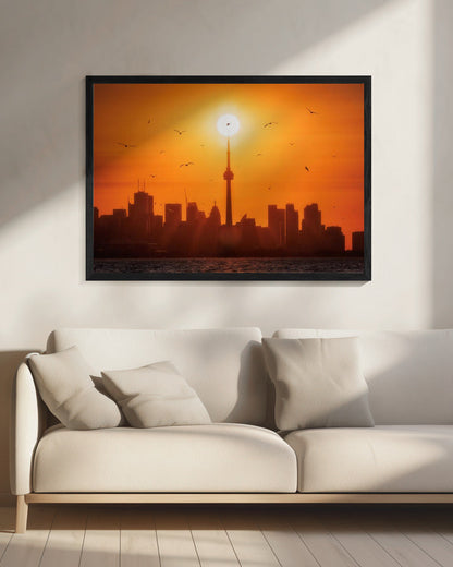 Wandbild Sonnenaufgang hinter Toronto Leinwandbild