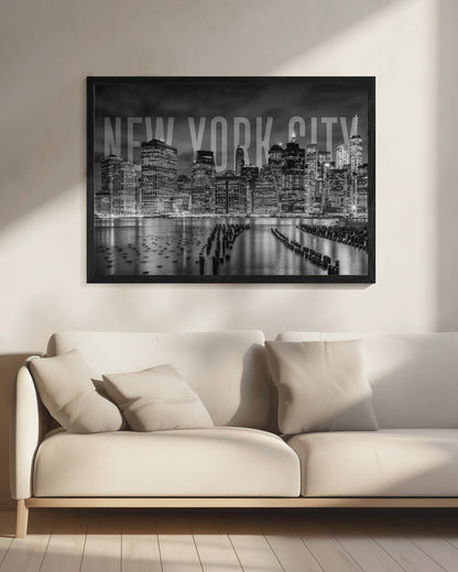 Wandkunst NEW YORK CITY Skyline Monochrom