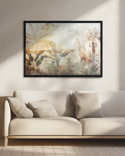 Wandbilder Dschungelblätter Kunstillustration Wandbild 06