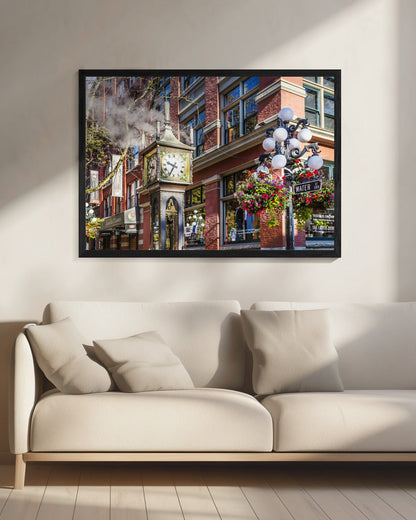 Wandbild Historische Gastown Steam Clock in Vancouver