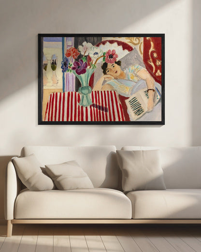 Wandbild Femme Et Anémones