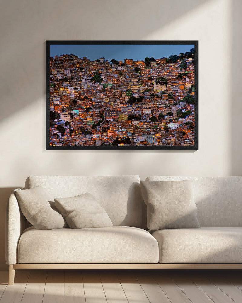 Wall Art Nightfall in the Favela da Rocinha