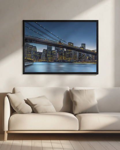 Wandbild New York – Blaue Stunde über Manhattan