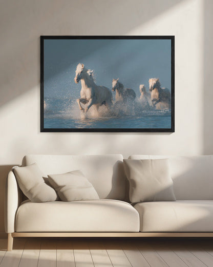 Wandbild Engel der Camargue. Pferd