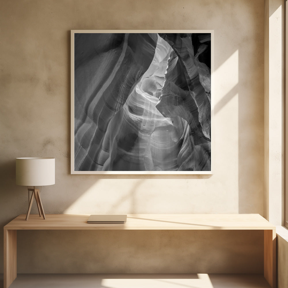 Wandbild MONOCHROMER ANTELOPE CANYON Tageslicht