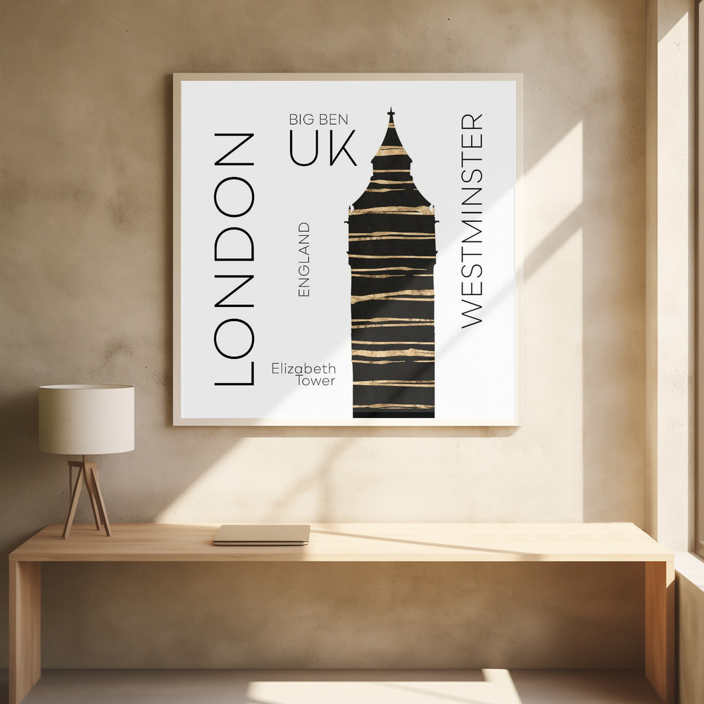 Wandbild Urban Art LONDON Big Ben