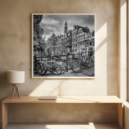 Wandbild AMSTERDAM Blumengracht schwarz & weiß