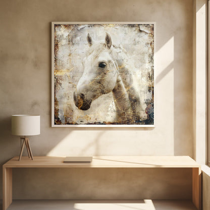 Wandbild Pferd Vintage-Kunst Illustration 02