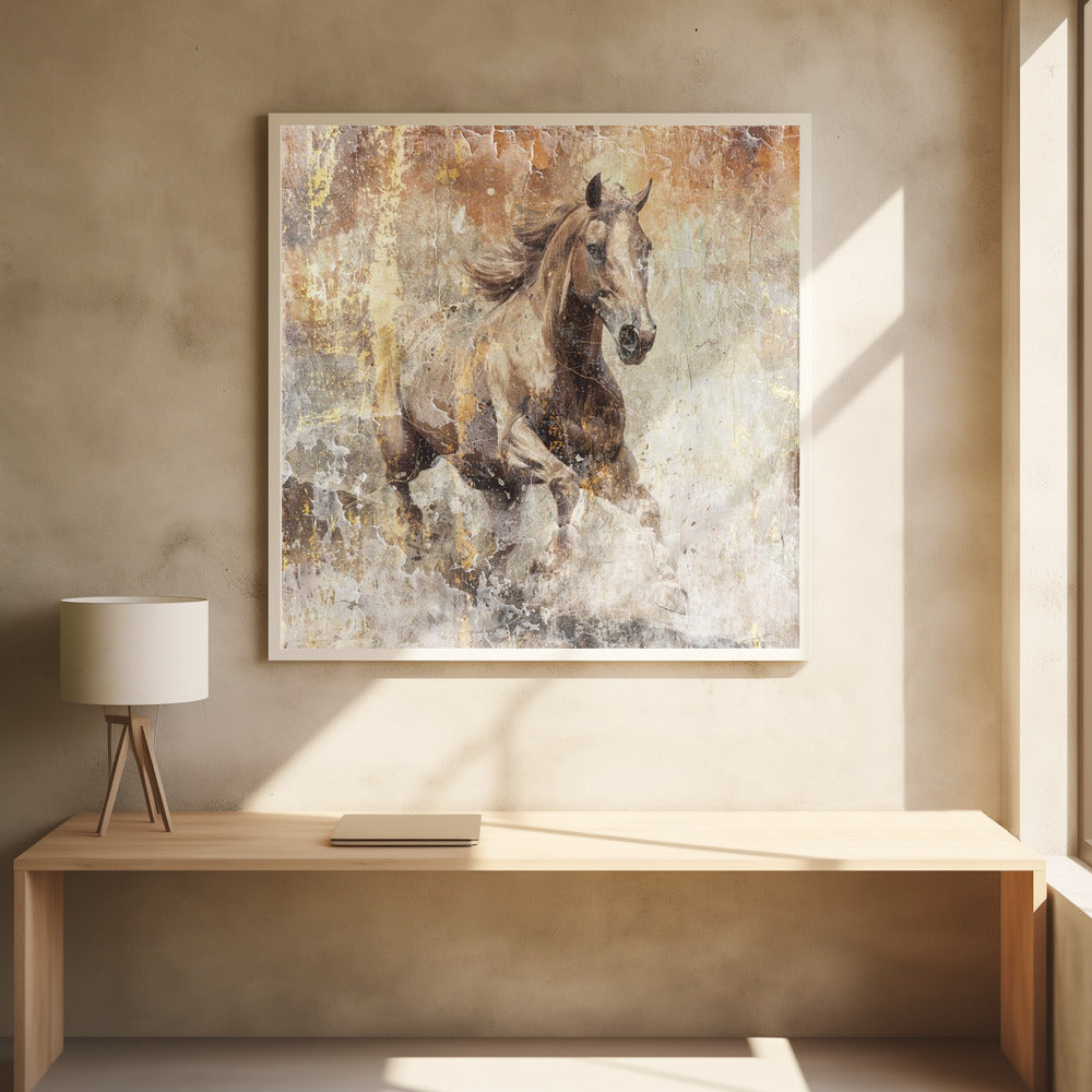 Wandkunst Pferd Vintage-Kunst Illustration 08