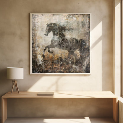 Wandkunst Pferd Vintage-Kunst-Illustration 09
