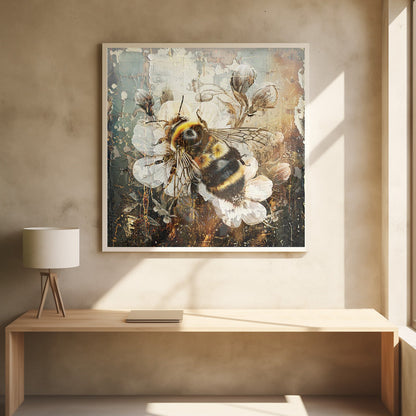 Wandbild Blumen Tiere Vintage-Kunst Illustration 08