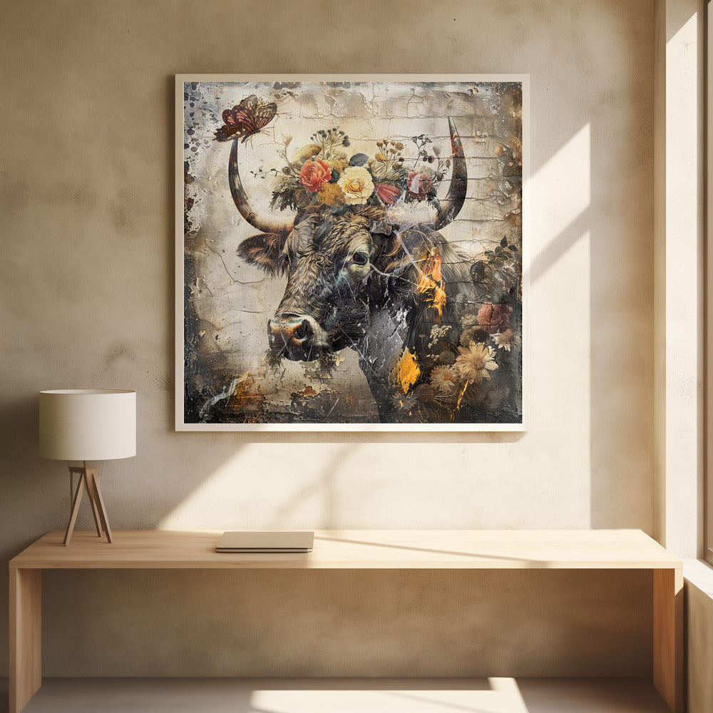 Wandkunst Blumen Tiere Vintage-Kunst Illustration 09