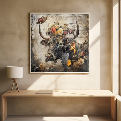 Wandkunst Blumen Tiere Vintage-Kunst Illustration 09