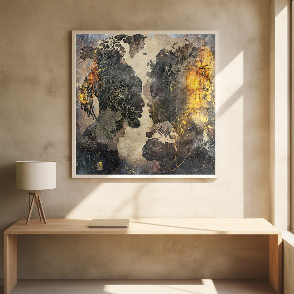 Wandbild Afrikanische Kunst Illustration Wandkunst 085