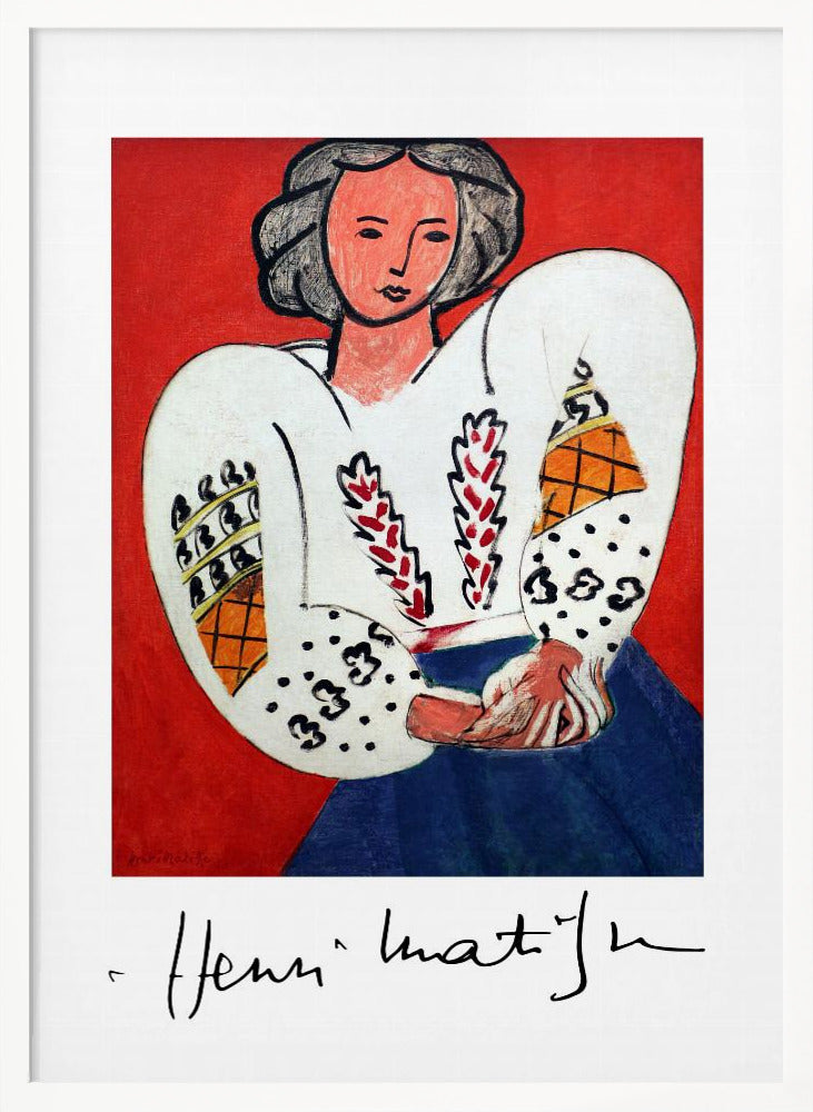 Wandbild Henri Matisse, La Camicetta Romena, 1940