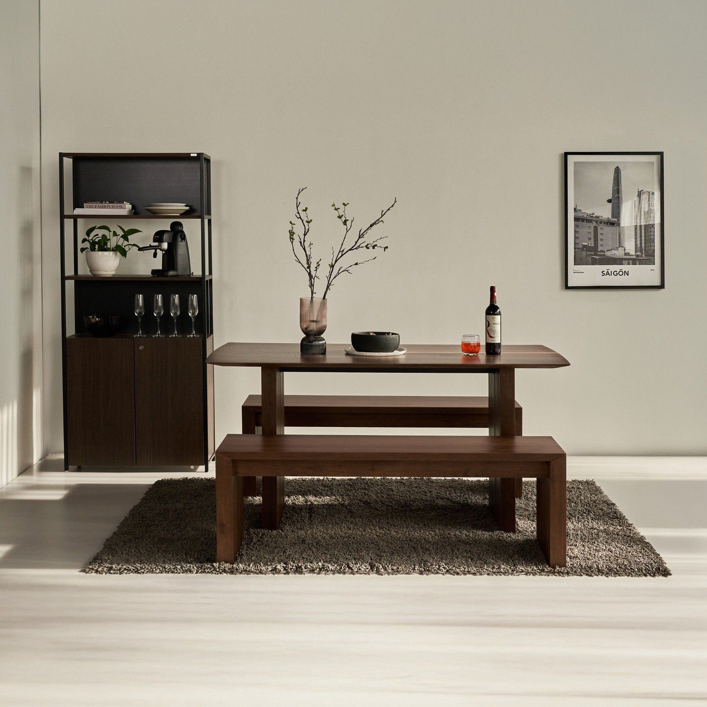 Plank Solid Wood Dining Bench