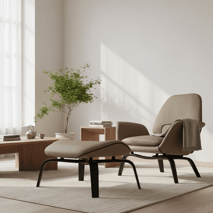 PM07 Premium Relaxsessel mit Hocker