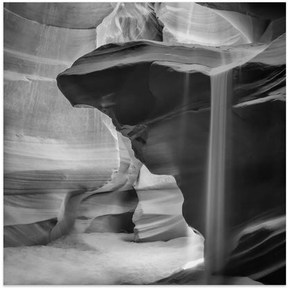 Wandbild MONOCHROMES ANTELOPE CANYON Fließender Sand