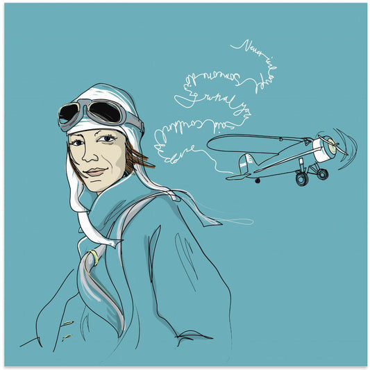 Wandbild Amelia Earhart