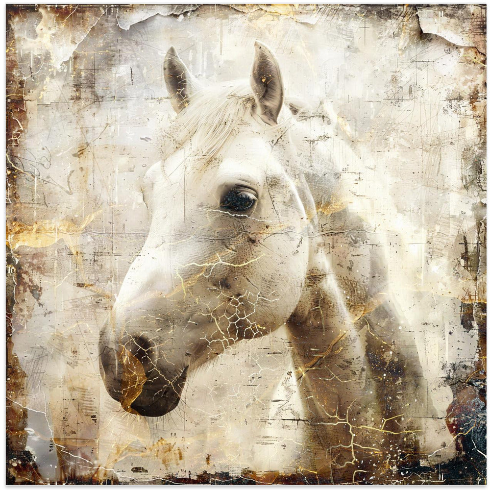 Wandbild Pferd Vintage-Kunst Illustration 02