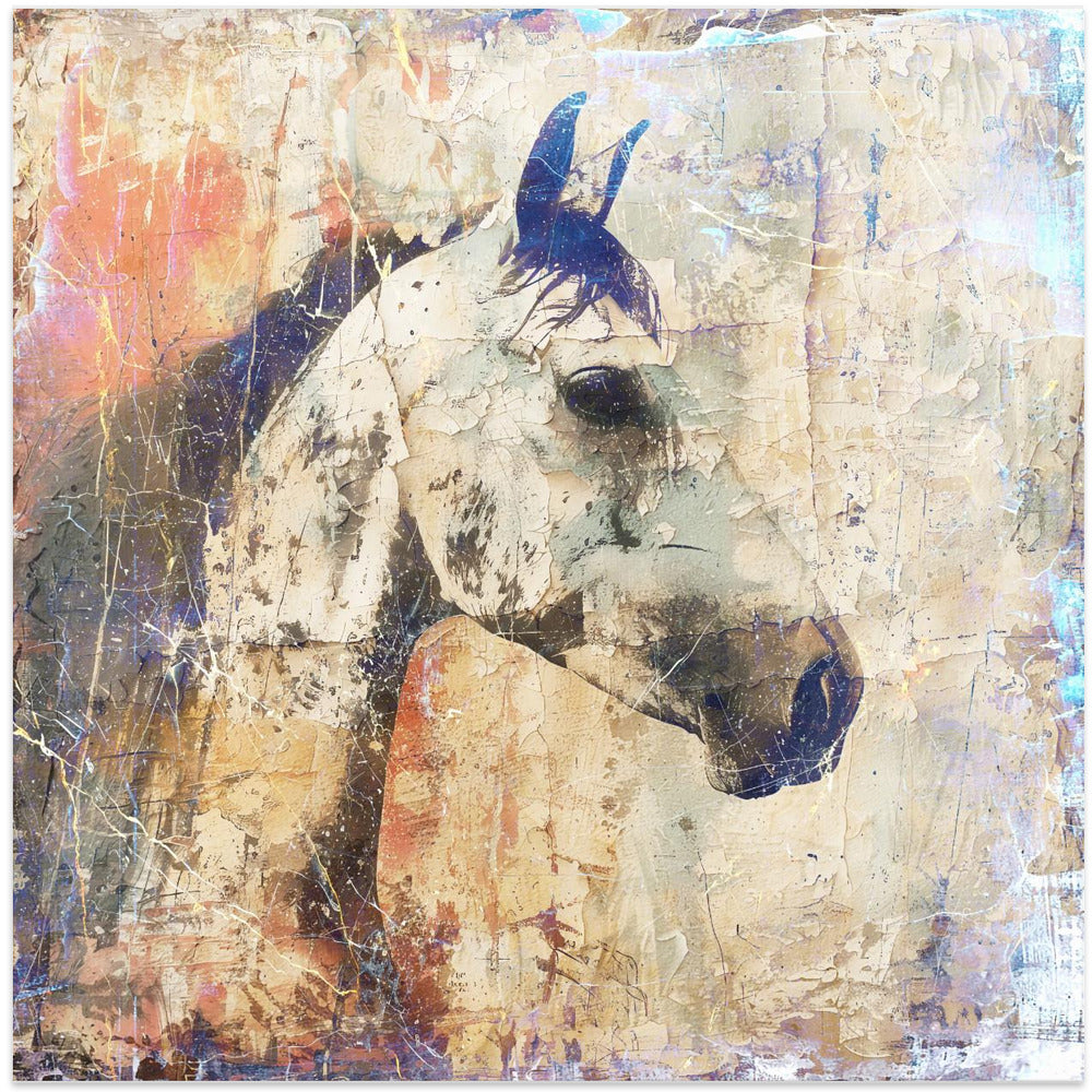 Wandbild Pferd Vintage-Kunst Illustration 04