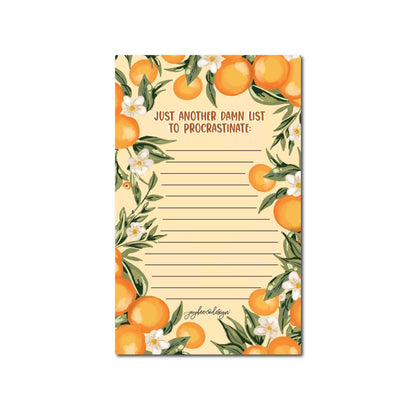 Just Another Damn List To Procrastinate To Do Notepad