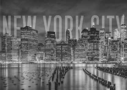 Wandkunst NEW YORK CITY Skyline Monochrom