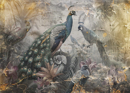 Wandkunst Vogel Vögel Tier Vintage Kunst Illustration Wandbilder 18