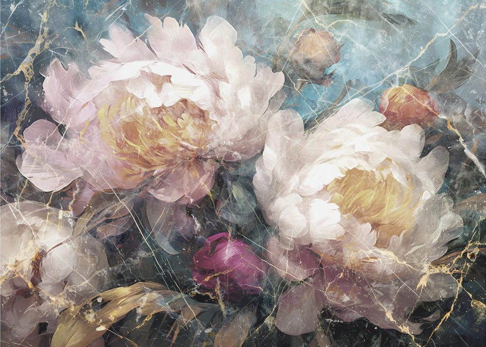 Wandbild Blumen Blumenkunst Illustration Wandkunst 015