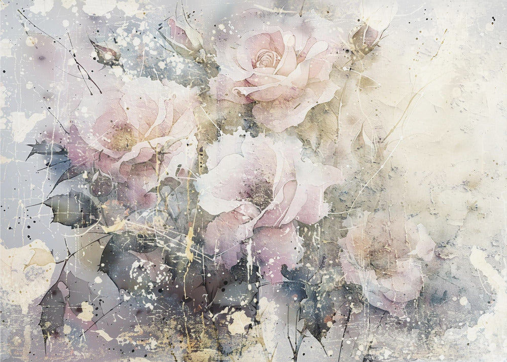 Wandbild Blumen Blumenkunst Illustration Wanddeko 076