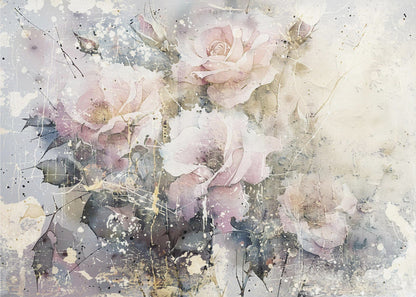 Wandbild Blumen Blumenkunst Illustration Wanddeko 076
