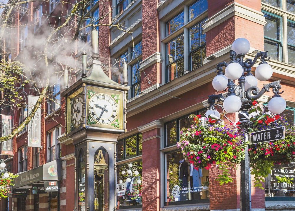 Wandbild Historische Gastown Steam Clock in Vancouver