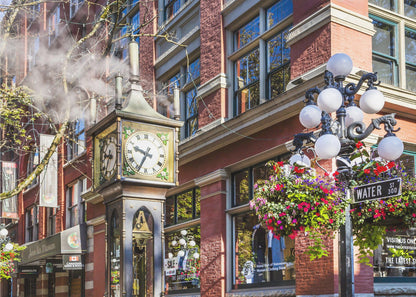Wandbild Historische Gastown Steam Clock in Vancouver