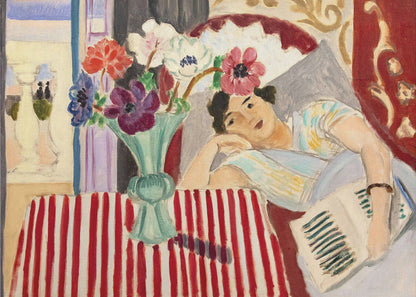 Wandbild Femme Et Anémones