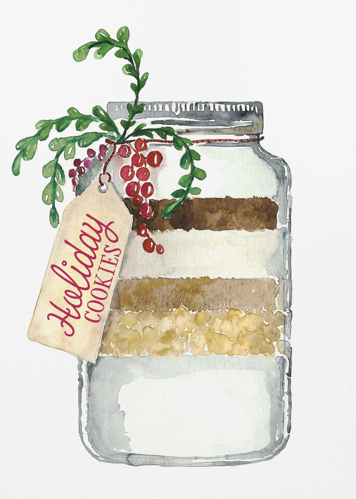 Wandbild Weihnachtsplätzchen im Glas