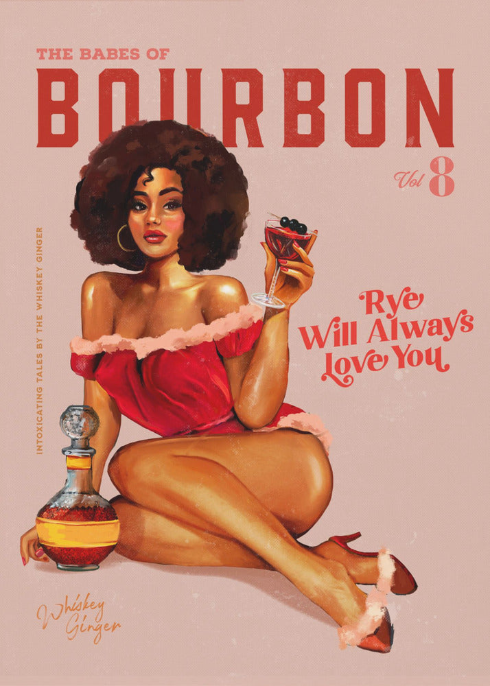 Wandkunst Babes of Bourbon Vol 8 Vintage Pin-up Girl mit Afro