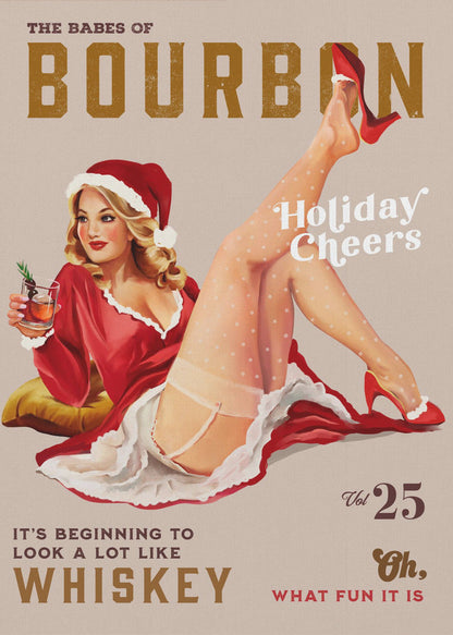 Wandbild Babes of Bourbon Bd. 25 Festtagsstimmung Weihnachts-Pin-up