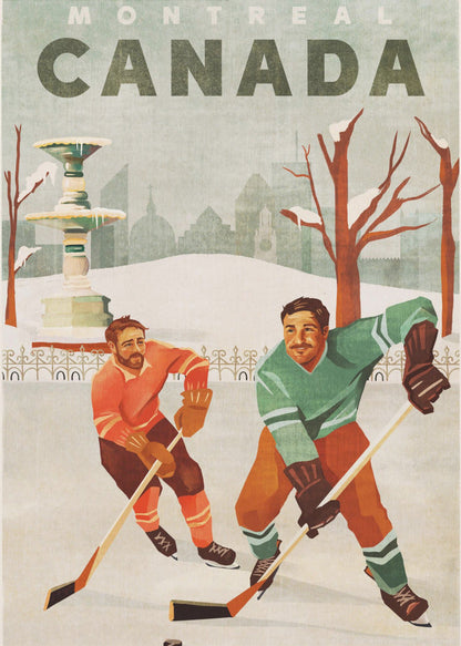 Wandkunst Montreal Kanada Teischhockey-Jungs